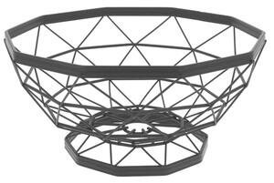 Stalowy koszyk na owoce i warzywa misa 30.5x14cm czarny KRISBERG