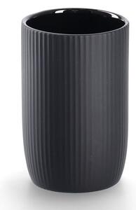 Ceramiczny prążkowany kubek na szczoteczki, Ø 7,7 cm