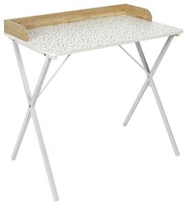 Minimalistyczne Biurko Z Wzorem Białego Lastryko E7-S38