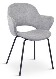 Jasnoszare tapicerowane fotele jadalniane zestaw 2 szt. Rowley – Unique Furniture