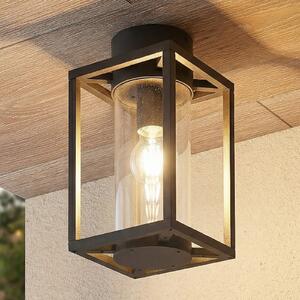 Zewnętrzna Lampa Lucande, Ferda, ściemnialny, czarny, taras, aluminium, nowoczesny