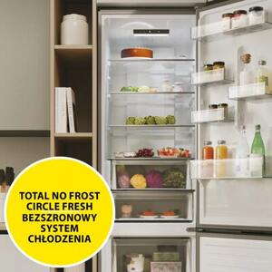 Lodówka CANDY Fresco 300 ECN2CQTEX206 No Frost 205cm inox