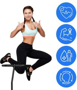 Trampolina fitness VELACO TRAMP-FITNESS-130 Czarno-niebieski