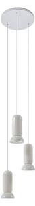 Lampa Wisząca Lindby, Kerimi, ściemnialny, biały, salon, ceramika, skandynawski