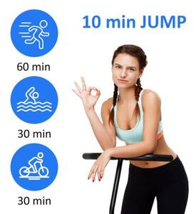 Trampolina fitness VELACO TRAMP-FITNESS-130 Czarno-niebieski