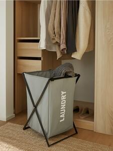 Sinsay - Kosz na pranie z napisem LAUNDRY - szary