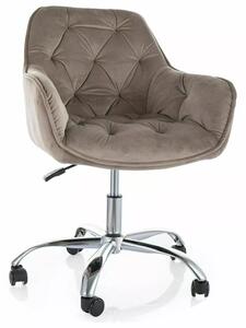 Fotel biurowy Q-190 VELVET, beżowy