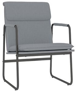 Krzesło wypoczynkowe, jasnoszare, 55x64x80 cm, obite tkaniną