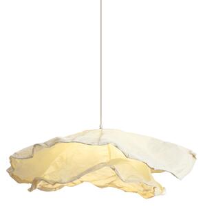 Lampa wisząca Japandi beżowa z abażurem z tkaniny 80 cm - Papel