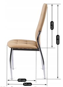 Krzesło tapicerowane do jadalni k209 beżowy ekoskóra