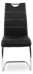 Krzesło tapicerowane do jadalni k211 czarne ekoskóra