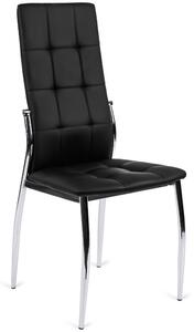 Krzesło tapicerowane do jadalni k209 czarne ekoskóra