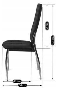 Krzesło tapicerowane do jadalni k209 czarne ekoskóra