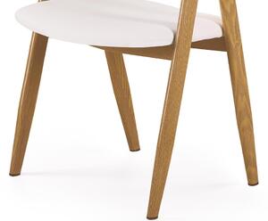 Krzesło tapicerowane do jadalni k247 białe ekoskóra