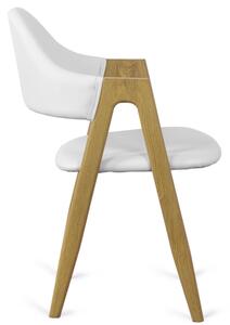 Krzesło tapicerowane do jadalni k247 białe ekoskóra