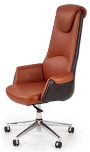 Fotel biurowy gabinetowy obrotowy calvano brązowy