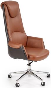 Fotel biurowy gabinetowy obrotowy calvano brązowy