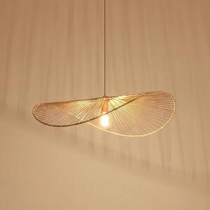 Lampa wisząca Valdorin Lindby, możliwość ściemniania, kremowy / amber, salon / jadalnia, papier / lunolit / lunopal, nowoczesny
