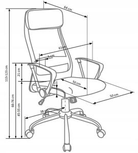 Fotel biurowy ergonomiczny obrotowy zoom popiel