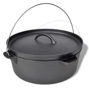 Kociołek, garnek żeliwny 11,3 l + akcesoria
