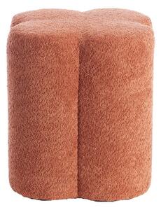 Pomarańczowy puf z materiału bouclé Nalani – Light & Living