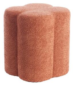 Pomarańczowy puf z materiału bouclé Nalani – Light & Living