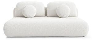 Sofa BASE Rozkładana Dwuosobowa Kremowa Boucle Nowoczesna