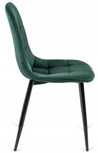 Krzesło tapicerowane do jadalni k417 zielony welur