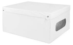 Compactor Pudełko do przechowywania składane z pokrywą SMART, 50 x 40 x 25 cm, biały, S