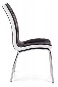 Krzesło tapicerowane do jadalni k186 czarny/biały ekoskóra