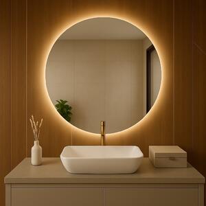 Lustro LED Okrągłe bez Ramy 50 cm Ciepła Brak Brak