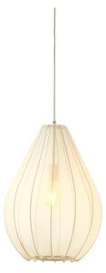 Beżowa lampa wisząca z tekstylnym kloszem ø 38 cm Itela – Light & Living