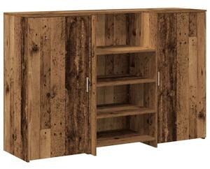 Biurko recepcyjne stare drewno 155x50x103,5 cm drewno klejone