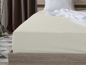 Prześcieradło jersey szaro-beżowe 90 x 200 cm