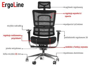 Fotel ergonomiczny Prezes S8 BHP - tkaninowe