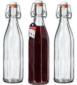 Szklana butelka z korkiem Tore 500 ml, 3 szt