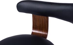 Krzesło barowe tapicerowane z drewna giętego nebraska