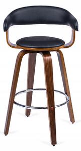 Krzesło barowe tapicerowane z drewna giętego nebraska