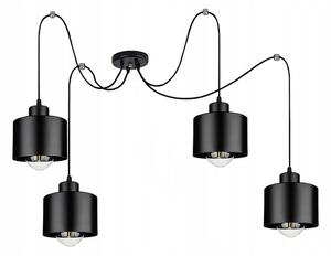 Lampa wisząca MX76309-4S w stylu loft z metalowymi kloszami