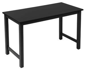 Drewniany stół prostokątny 120x60cm TMS11 czarny blat na czarnych nogach do salonu i jadalni