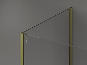 Mexen Kioto ścianka prysznicowa Walk-in 90 x 70 x 30 cm, czarny wzór, złota szczotkowana - 800-090-070-221-55-70-030