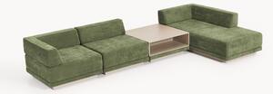 Narożna sofa modułowa ze stolikiem kawowym Colin (4-osobowa)