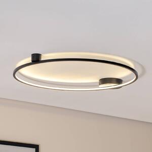 Lampa sufitowa LED Saturno Milagro Lighting, czarny, salon / jadalnia, aluminium, nowoczesny