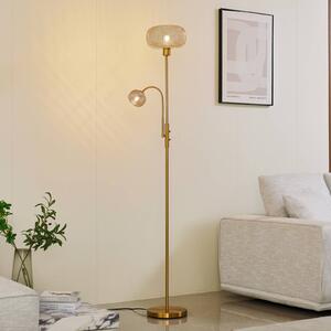 Lampa stojąca Aliette Lindby, mosiężny / złoty, salon / jadalnia, metal, nowoczesny