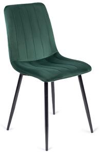Krzesło tapicerowane do jadalni ibis zielone welurowe