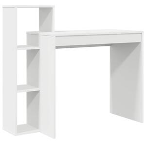 Biurko z pÃ³ÅkÄ biaÅy 100 x 40 x 90 cm materiaÅ drewnopochodny