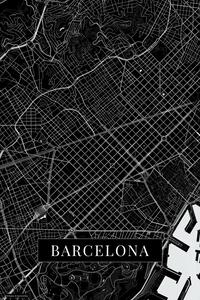 Mapa Barcelona black