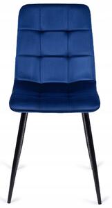 Krzesło tapicerowane do jadalni peru niebieskie