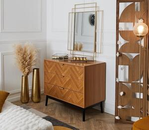 Komoda z szufladami retro jodełka | Umeblowana.com