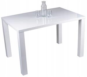 Zestaw stół prostokątny ronald i 4 krzesła tapicerowane k209 czarne ekoskóra do jadalni